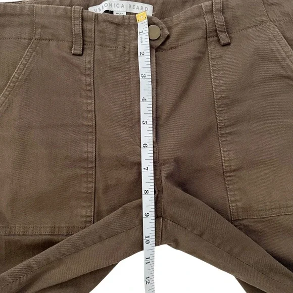 Bundle of 2 Veronica Beard Field Cargo Cropped Twill Pants Black and Green SZ 6‎ - Picture 15 of 16